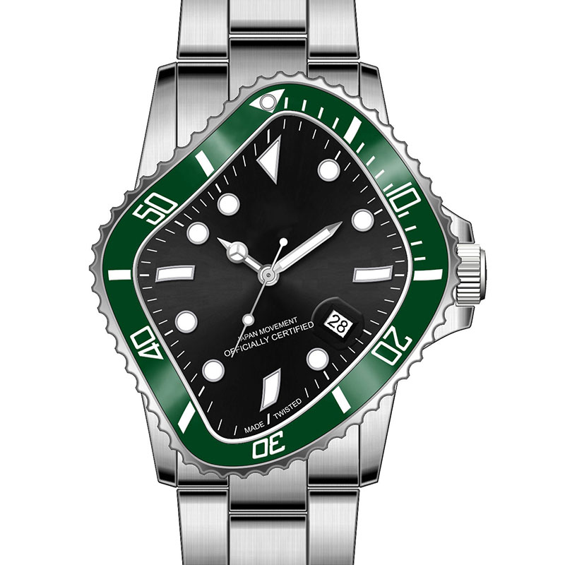 Unique Crashed Submariner Steel Watch for Men Automatic